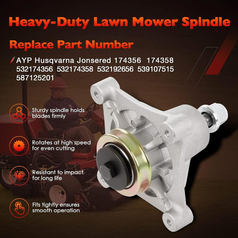 46 Mower Blade Spindle Belt Wheel Idler Kit for Husqvarna RZ4623 RZ46i Z246