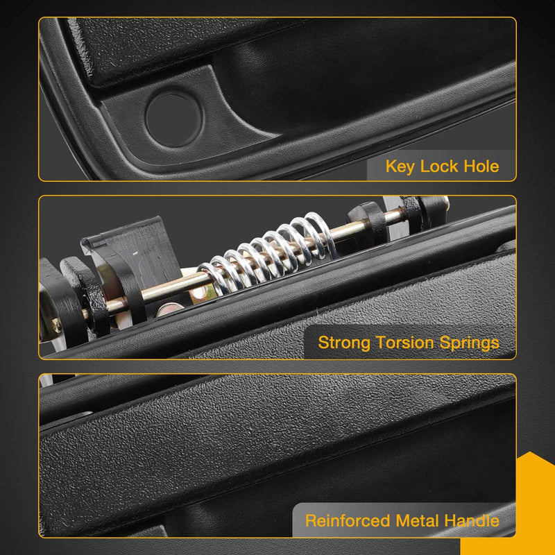 Exterior Door Handles with Lock Cylinders and Key for Toyota Tacoma 1995 2004 2X