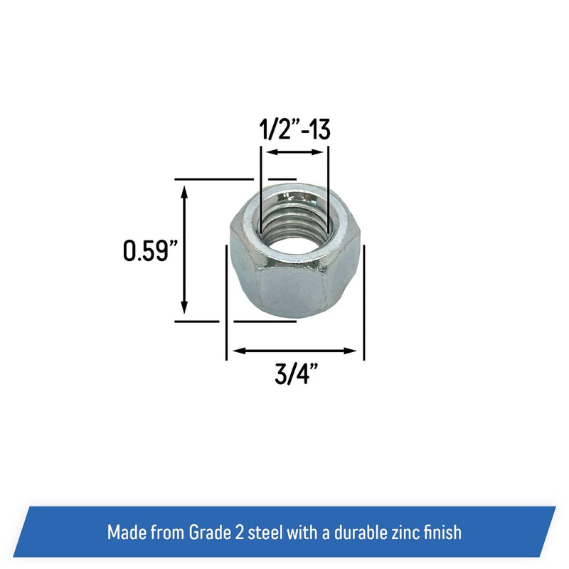 DURAFORCE Elastic Type Hex Lock Nut 1/2-13 Replacement for SCAG 04021-07