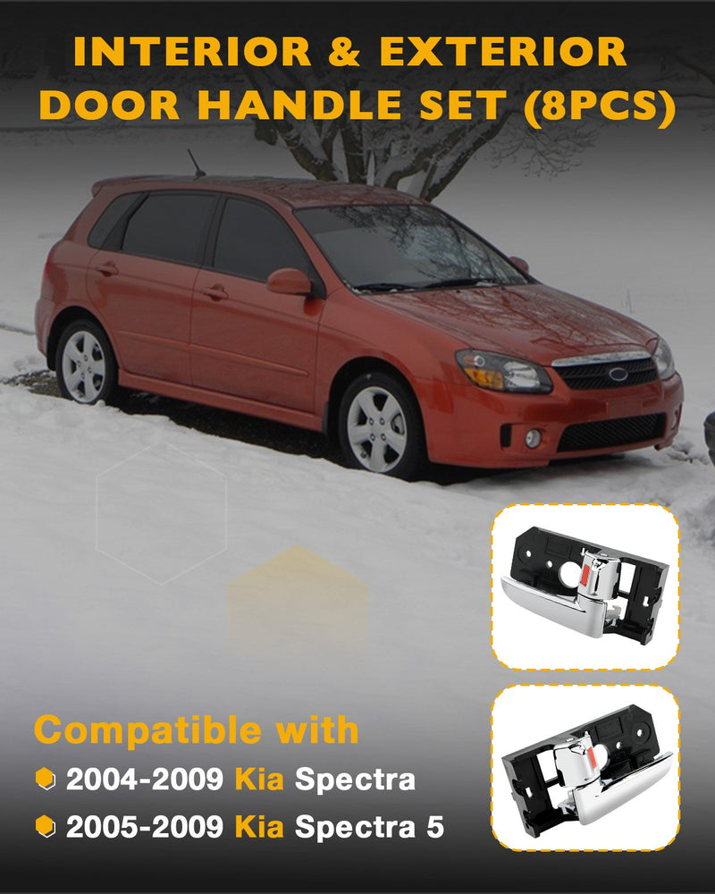 826102F000 Interior Exterior Door Handle Set for Kia Spectra Spectra5 2004 2009