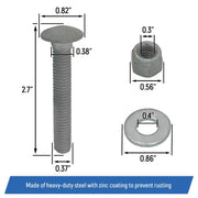 DURAFORCE Floating Dock Outside Corner Hinge Plate Male Heavy Duty Galvanized Steel