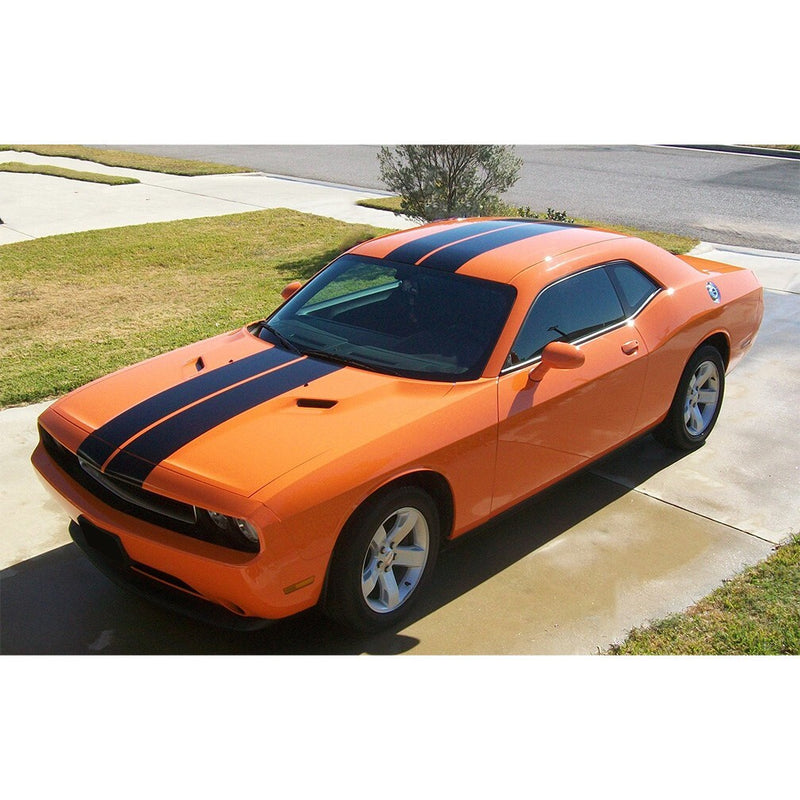 DURAFORCE Vinyl Rally Stripes Racing Stripe Hood Trunk Roof for Dodge Challenger 10 Inch