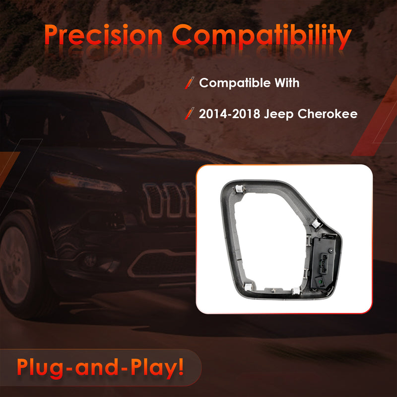 Gold Gear Shifter Bezel with Harness for Jeep Cherokee KL 2014 to 2018