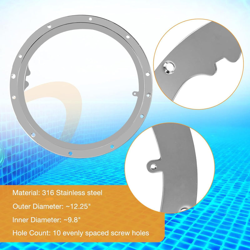 10 Hole Standard Liner Sealing Ring Stainless Steel For Pentair 10 In Niches