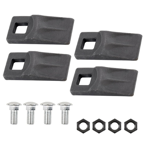 DURAFORCE 3 Point Auger Cutting Edge with Screws for Heavy Duty Post Hole Digger Augers
