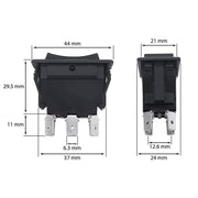 DURAFORCE Momentary Reverse Polarity Rocker Switch 20A 12V DC On Off DPDT 6 Pin 2 Pack