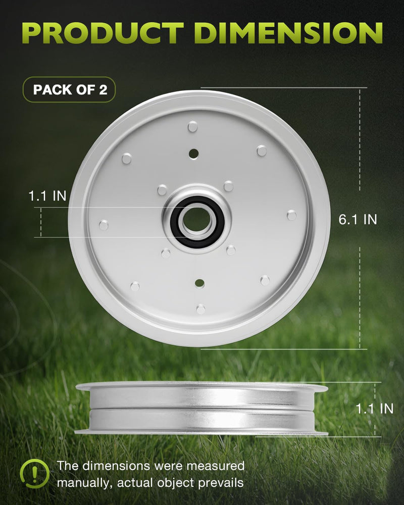 AUC10172 Deck Flat Idler Pulley for John Deere Z335E Z525E Z535M Z535R ZTrak 2X