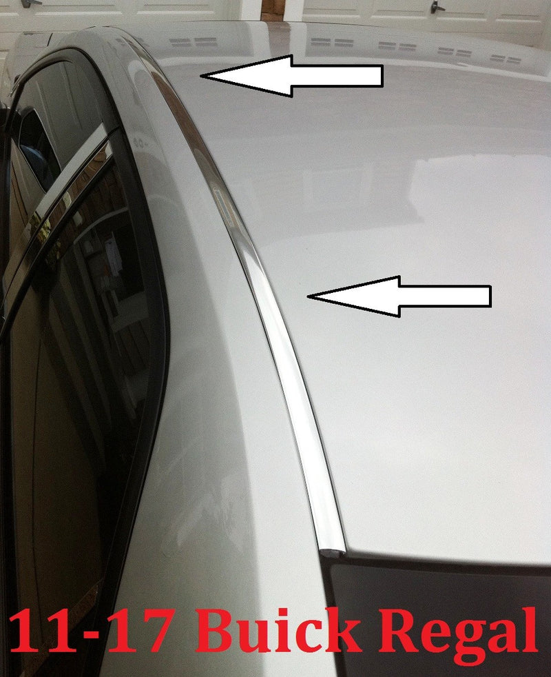 Chrome Roof Top Trim Molding Kit for Buick Regal 2011 to 2017