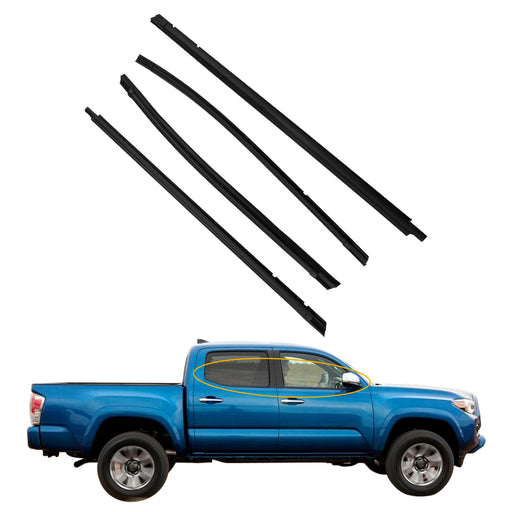 DURAFORCE Outside Window Weatherstrip Trim Seal Belt for Toyota Tacoma Double Cab 05 15