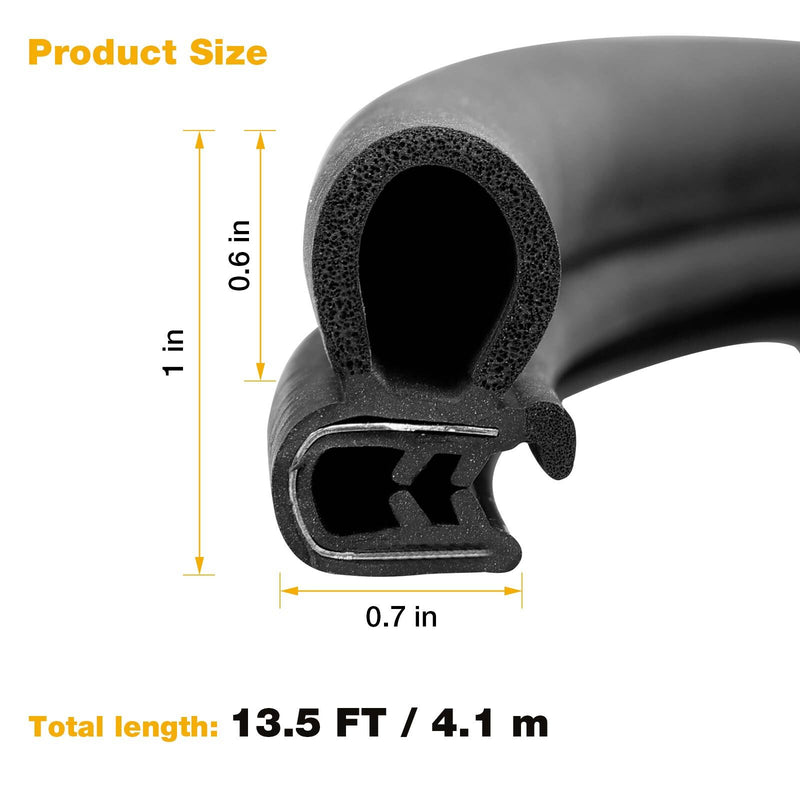 Door Rubber Weatherstrip Seal 13.5ft for 1986 2007 Peterbilt 359 370 377 379 380