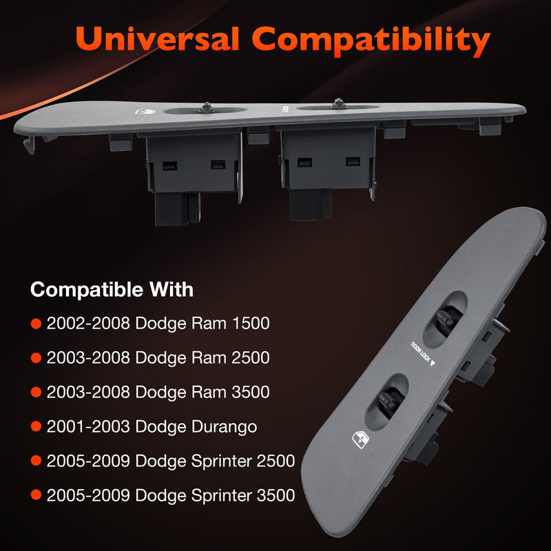 Power Window Door Lock Mirror Switch LH RH Bezel Kit For Dodge Ram 1500 01 09