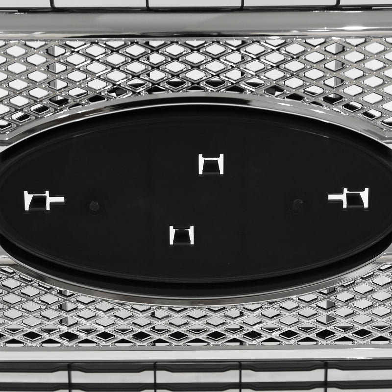DURAFORCE Chrome Front Bumper Grille For Ford F250 F350 F450 F550 2011-2016 Platinum Style