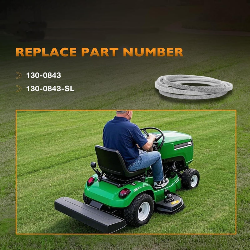 130 0843 Deck Belt 144.4 x 0.5 Inch for Exmark Quest Toro TimeCutte 50 54 Inch