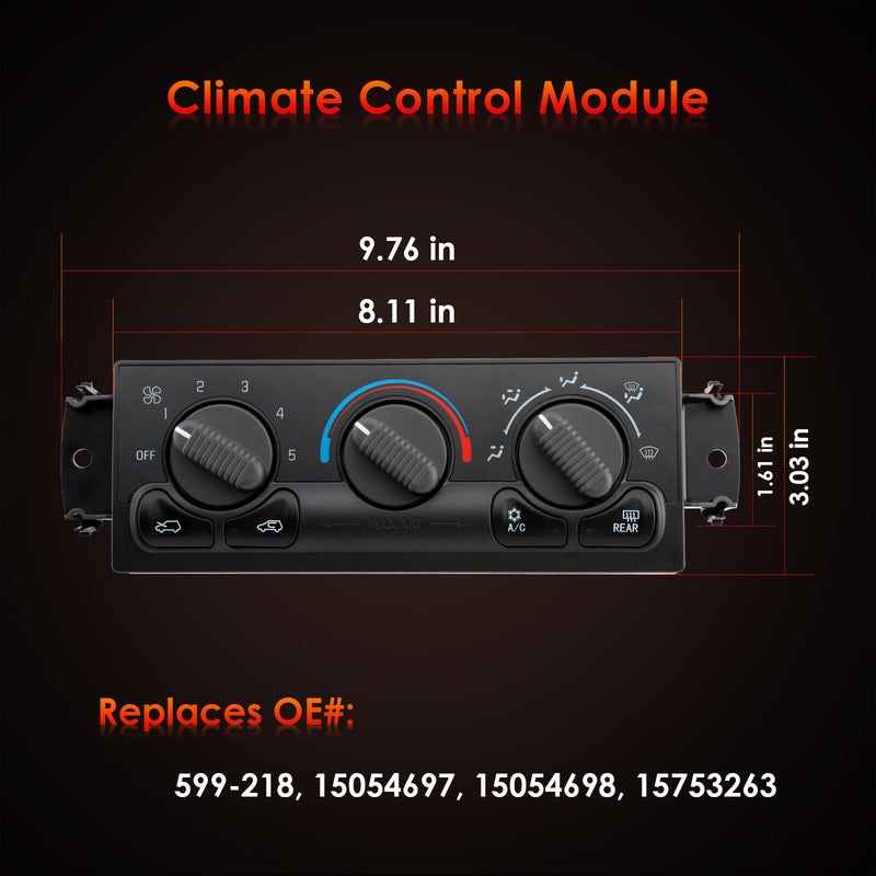 Heater AC Climate Control Module Panel for Chevy Tahoe Silverado GMC 1999 2002