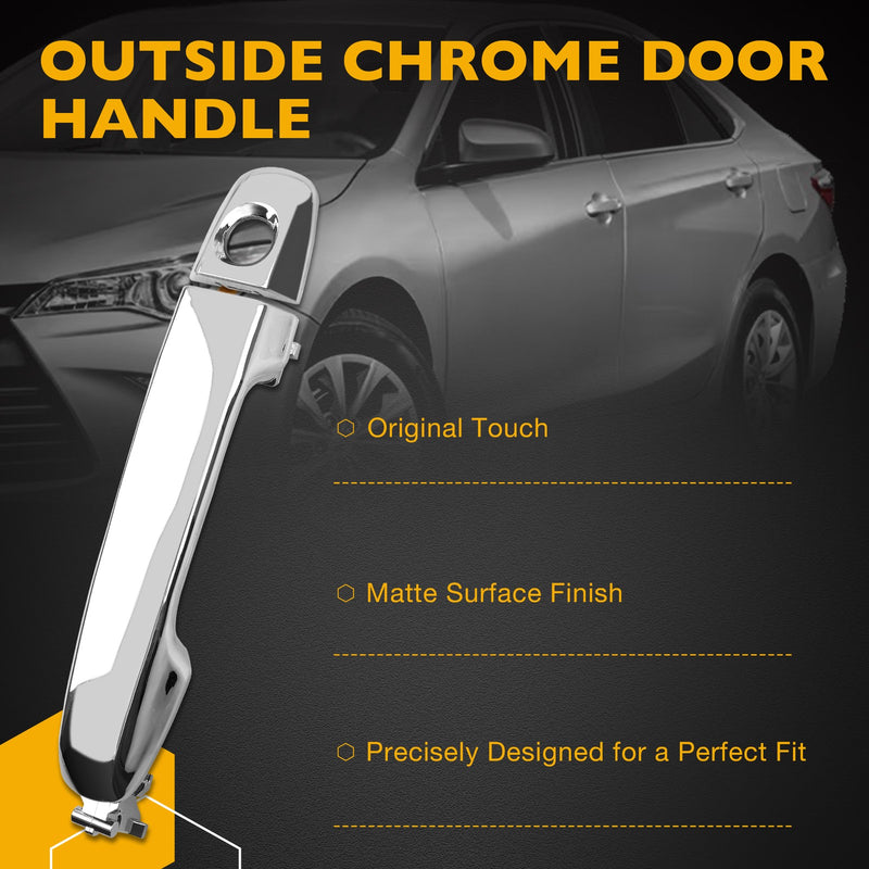 Exterior Door Handles Front Rear LH RH for Toyota 2012 2017 Camry Chrome 4 Piece