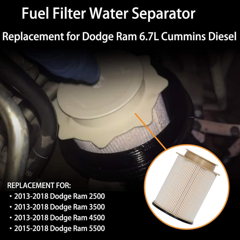 291AA 6.7L Cummins Oil Fuel Filter Kit for RAM 2500 3500 4500 5500 2013 2018