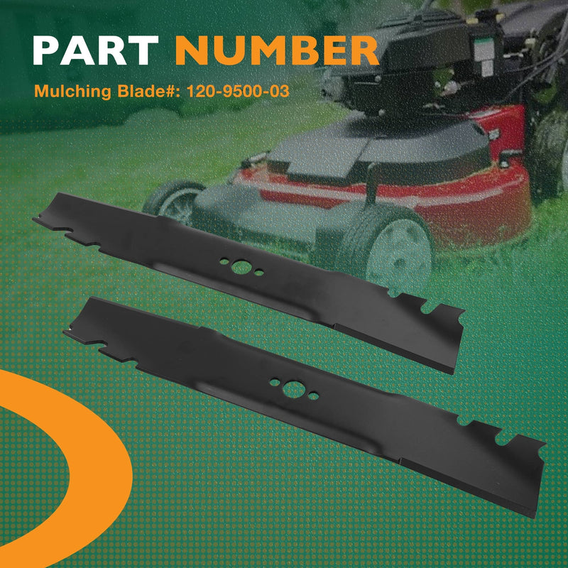 120950003 Lawn Mower Mulching Blades for Toro Ex Mark ECKA30 22205TE 20120 2x