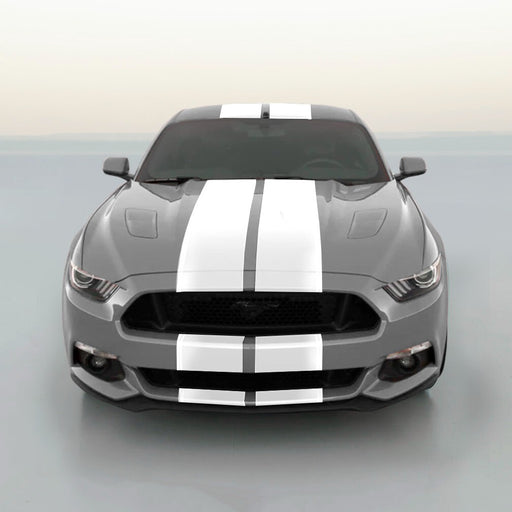 DURAFORCE 11 Inch Vinyl Rally Stripes Racing Stripe Kit 2 10x70 Inch Stripes for Ford Mustang