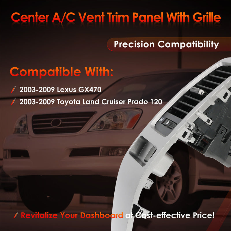 Instrument Air Vent Finish Panel Garnish for Toyota LandCruiser 03-09 for Lexus