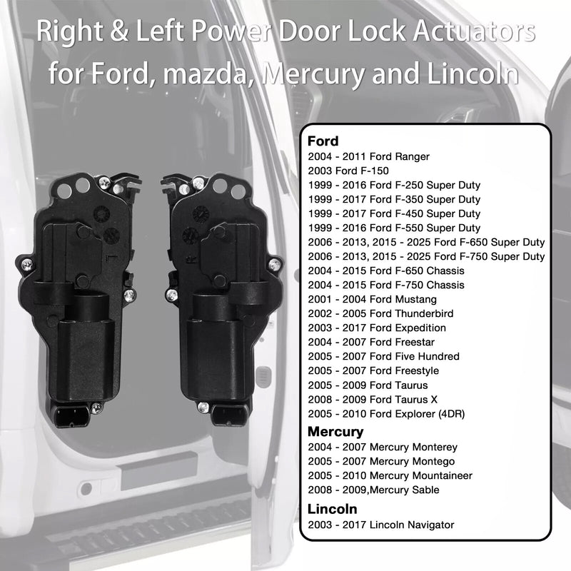 Power Door Lock Actuators for Ford F150 F250 F350 F450 Ranger Explorer 4X