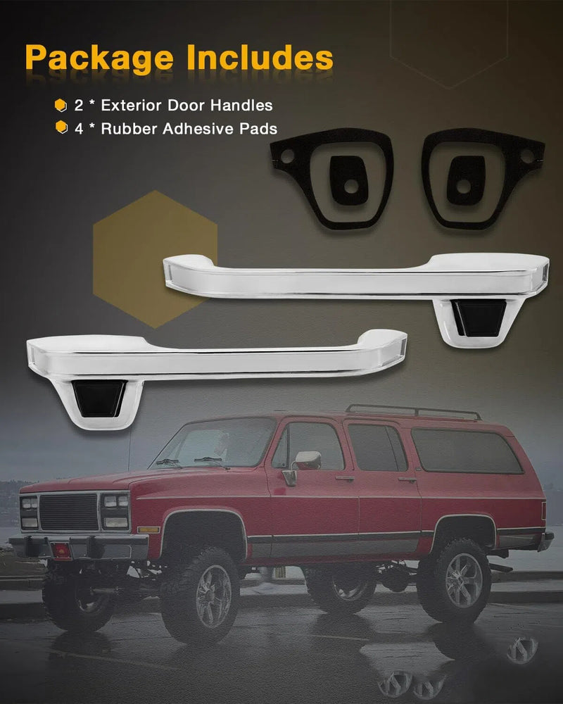 Chrome Metal Exterior Door Handle Set For 73 91 Chevy Blazer GMC CK 1500