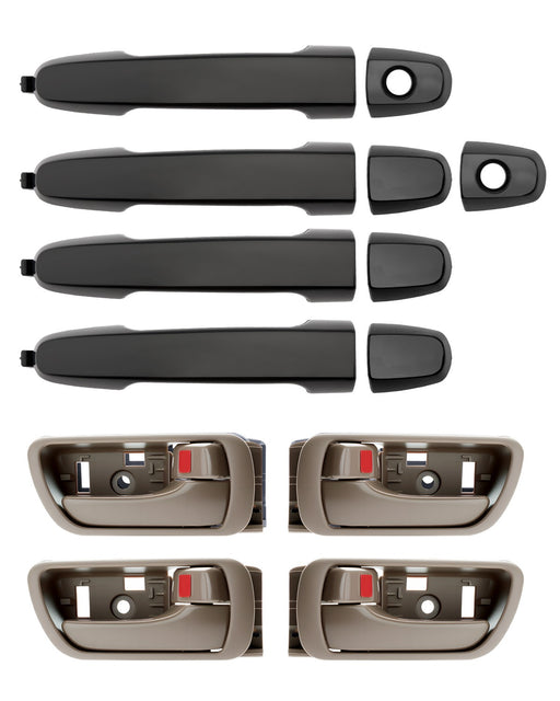 DURAFORCE 69211AA020C0 83913 Interior Exterior Door Handle for Toyota Camry 02 06 8 Piece