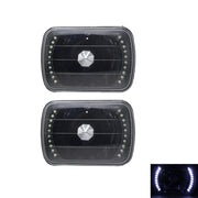 DURAFORCE 5x7 7x6 LED Headlights Black Housing for Ford F150 F250 F350 1978-1986