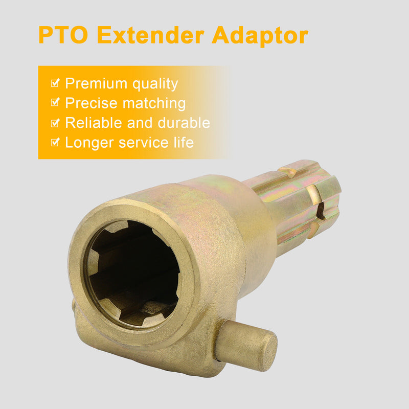 Upgraded PTO Extender Adapter For Tractor 1 3/8 6 Spline Female Male 1 3/8