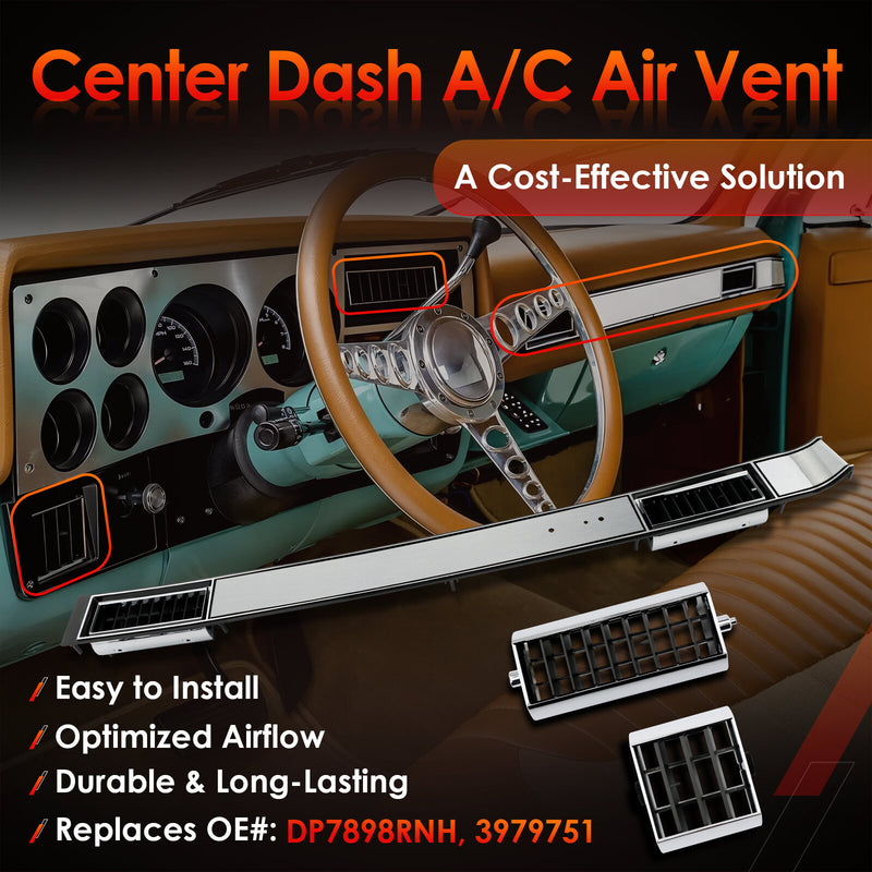 Center Dash AC Air Vent Trim Plate for Chevy Silverado GMC C K 1500 2500 81-91
