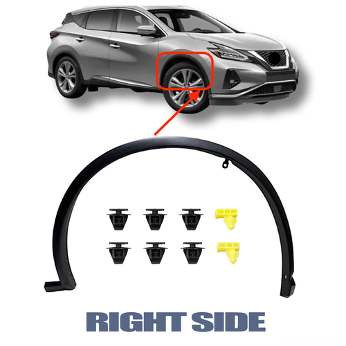 DURAFORCE Front Right Passenger Fender Flare RH Molding for 2015-2024 Nissan Murano