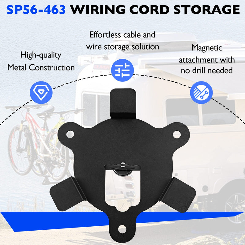 SP56 463 Trailer Wiring Cord Keeper Magnetic Pin Box Holder for Trailers RV