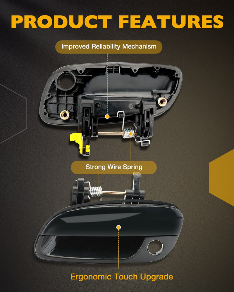 Door Handles Exterior Interior Front Rear for 01 06 Hyundai Elantra 8 Pieces