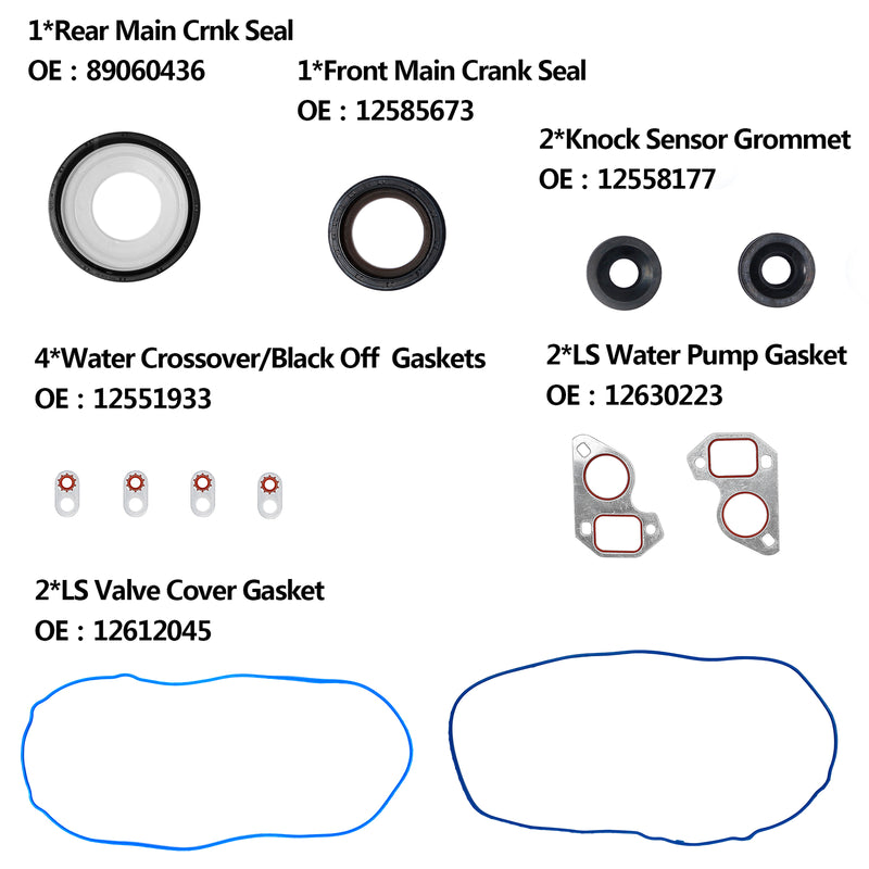Head Full Gasket Set Cylinder Bolts for Chevy Silverado GMC Sierra 5.3L 4.8L