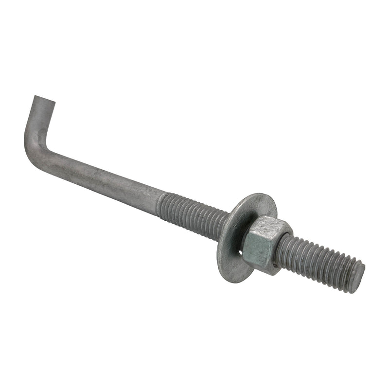 5 8 x 8 Inch Galvanized Threaded Anchor Bolts for Wood Concrete 10 Pack