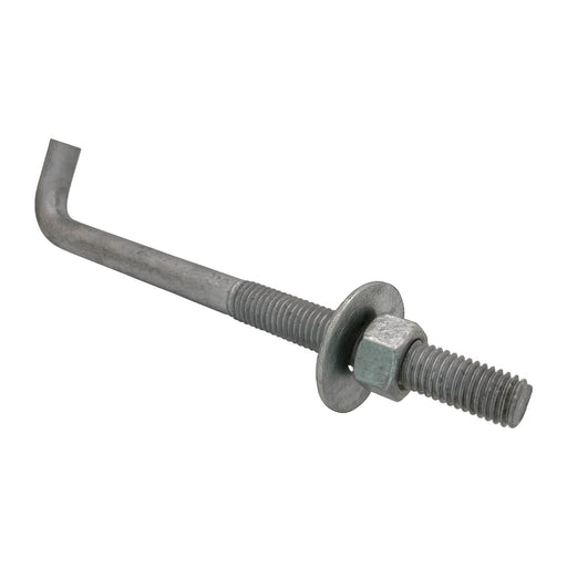DURAFORCE 5 8 x 8 Inch Galvanized Threaded Anchor Bolts for Wood Concrete 10 Pack