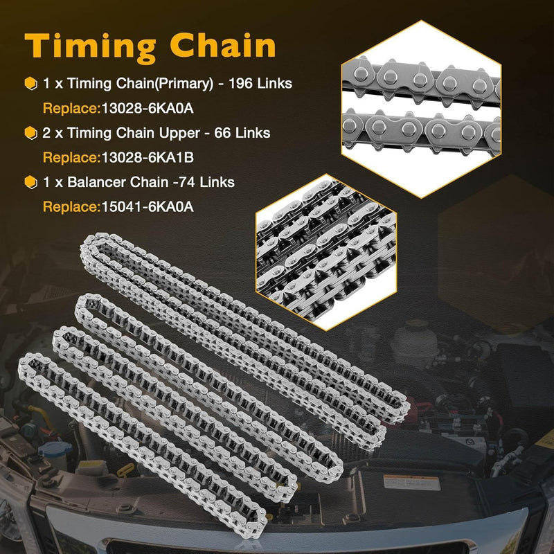 Timing Chain Kit for Nissan Pathfinder Infiniti QX60 2017 2024 3.5L V6 VQ35DD