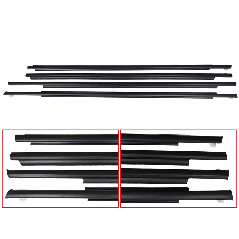 Front Rear Door Belt Moulding Weatherstrips for Toyota Prius 2004 2009