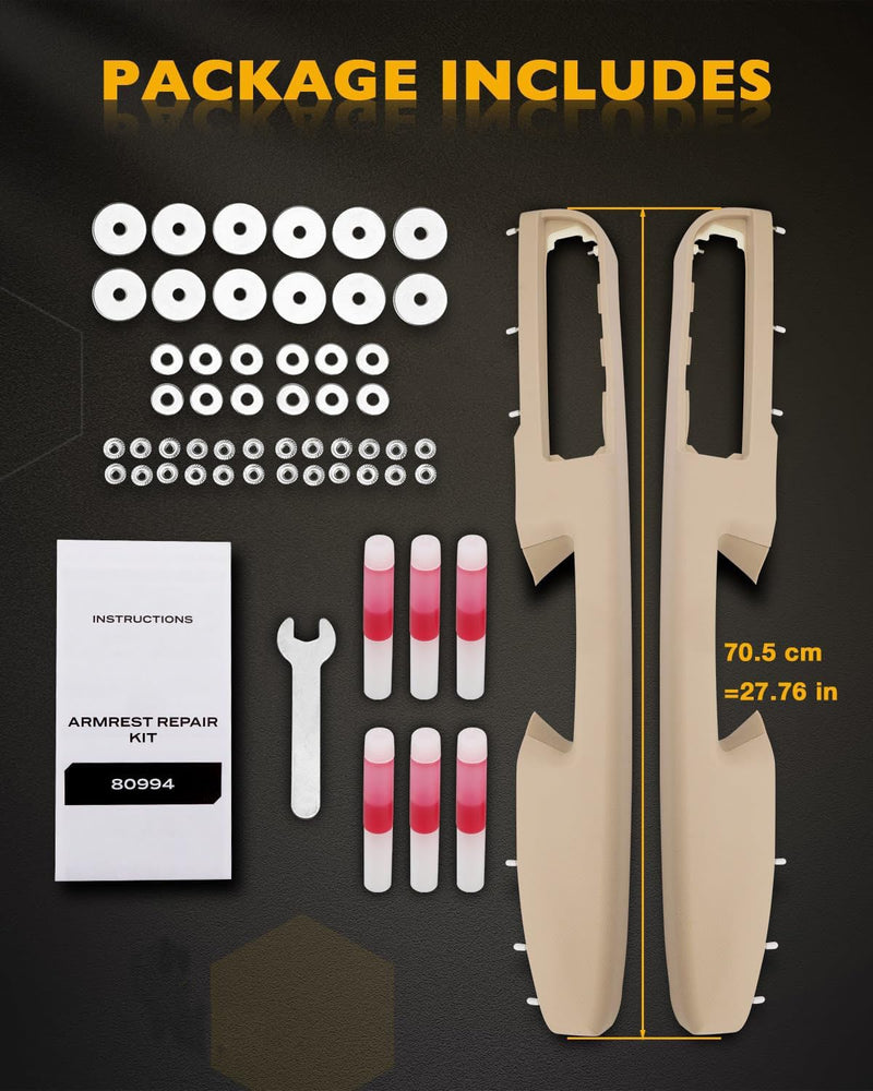 Passenger Driver Armrest Repair Kit for 10 14 Chevy Silverado GMC Sierra 1500