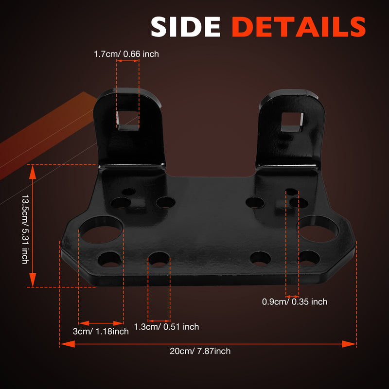 101110 2 Inch Receiver Hitch Adjustable ATV UTV Mount For TigerTail Tow System