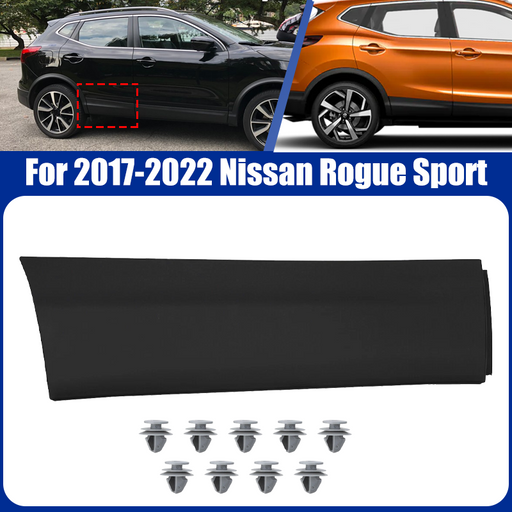 DURAFORCE Rear Door Trim Molding Lower Right Side for 2017-2022 for Nissan Rogue Sport S