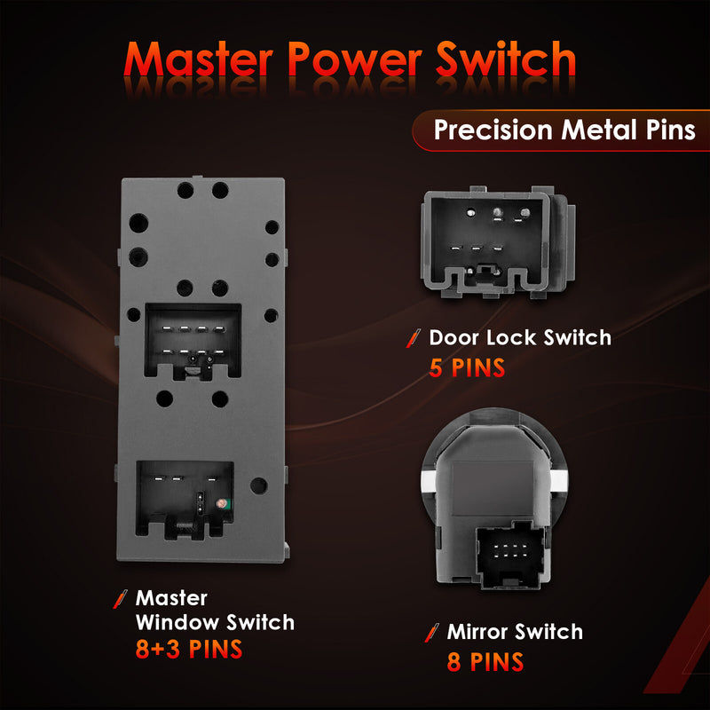 Driver Side Master Power Window Mirror Door Lock Switch for Ford F150 2004 2008