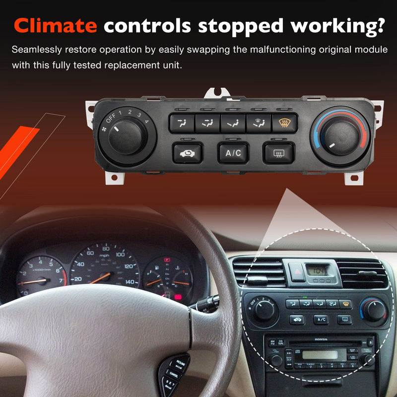 Heater AC HVAC Climate Control Module Panel Switch for Honda Accord 2001 2002