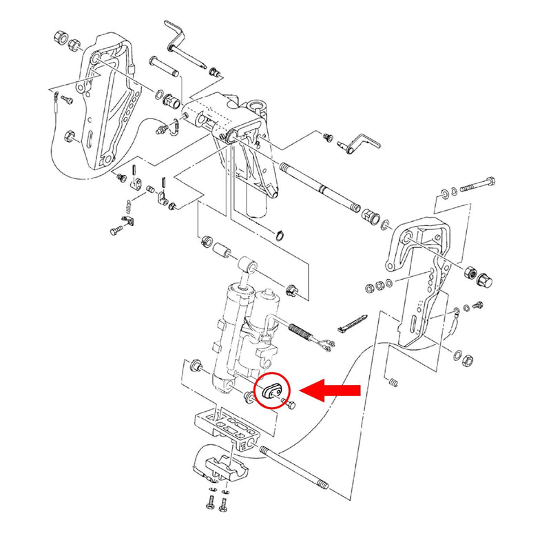 Zinc Bracket Anode for Yamaha Outboard 4-250 HP 65W-45251-00