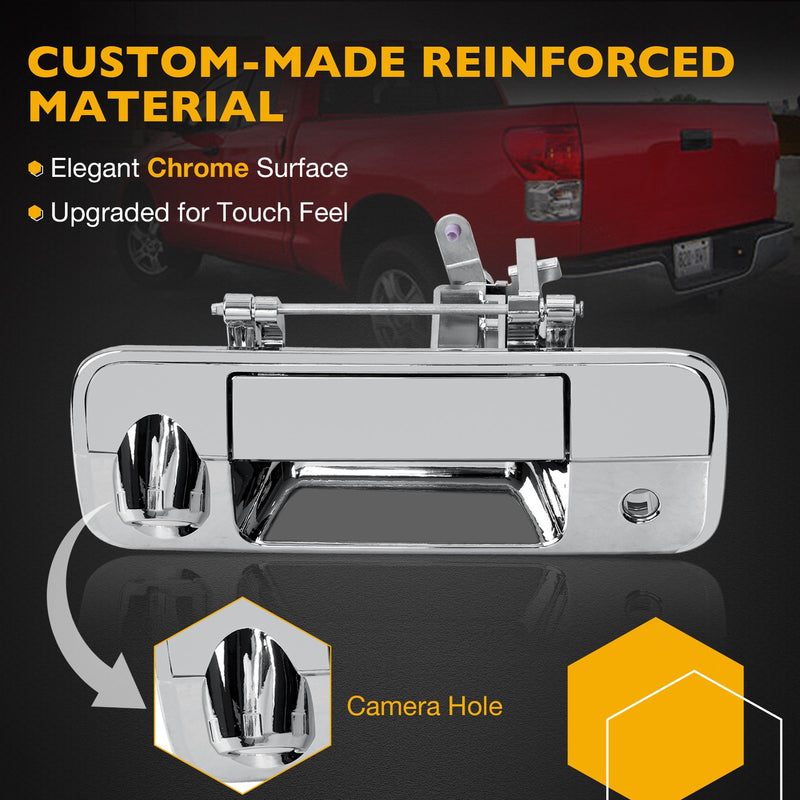 Tailgate Handle Latch With Lock Camera Accessories Kit For Toyota 2007 13 Tundra
