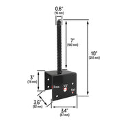 DURAFORCE U Shaped 4x4 Deck Post Concrete Anchor Spike Fence Base Black Powder Coated (4)