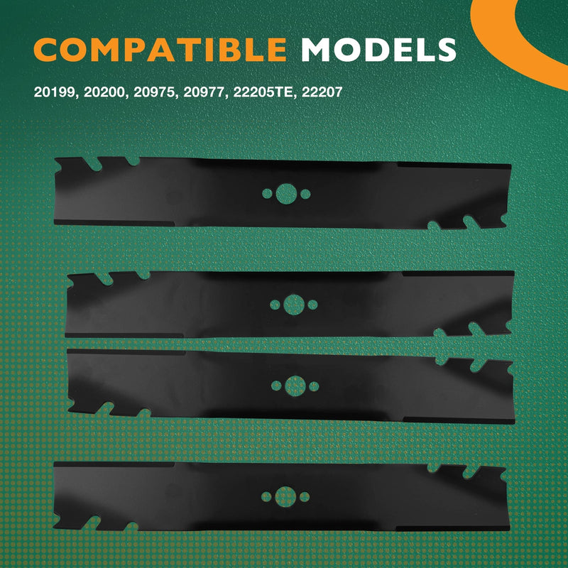 120 9500 03 Mower Mulching Blades For Toro Exmark ECKA30 22205TE 20120 4 Pack