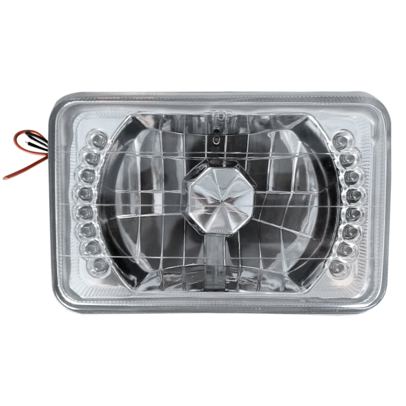 DURAFORCE 4x6 LED Headlights HALO Beam Pair for Chevrolet S10 1995 1996 1997 2PCS