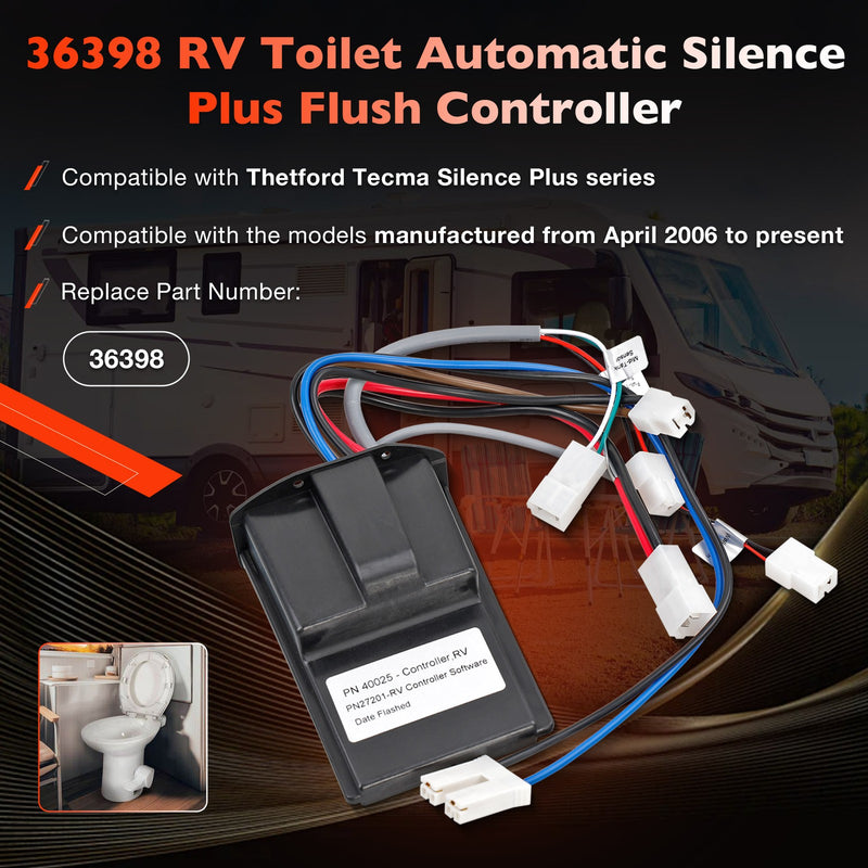 36398 RV Toilet Automatic Flush Controller for 2006 Tecma Silence Plus Toilet