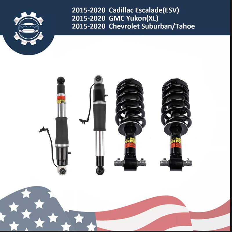 DURAFORCE Set of 4 Front Rear Shock Absorber Struts Assys For Escalade Chevy Tahoe Yukon