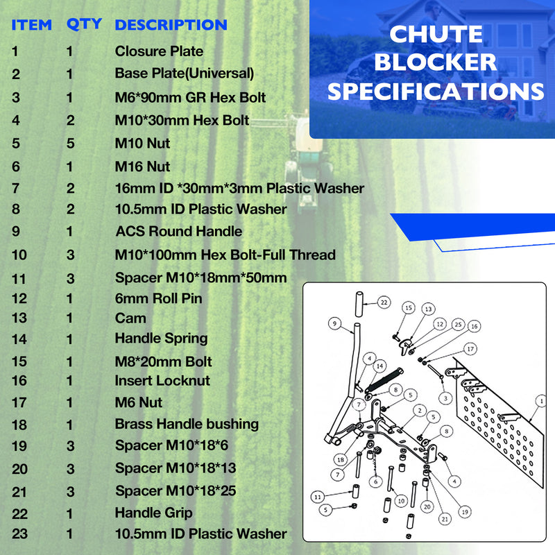 088600300 Advanced Chute Blocker System For Most ZT Toro Mowers ACS6000ULS